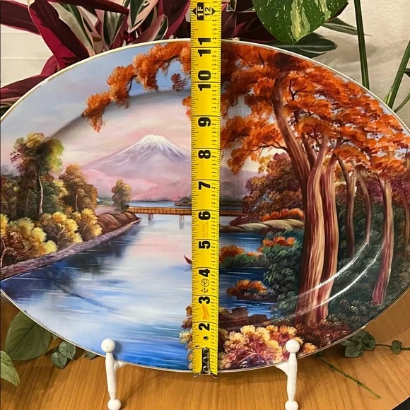 Lily China Vintage Hand Painted Art Platter Made in Japan 1940’s - Picture 9 of 10